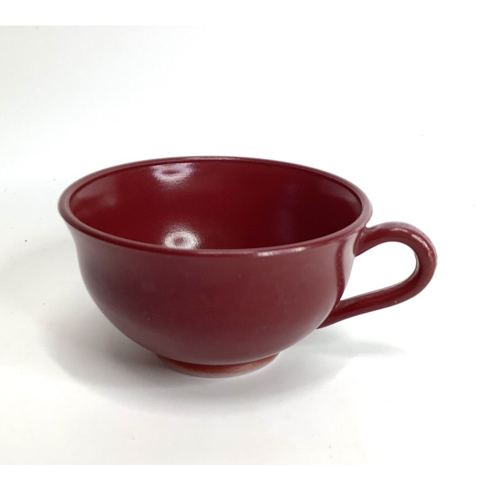 Anchor Hocking Ruby Red Glass Coffee or Tea Cup Mug Vintage